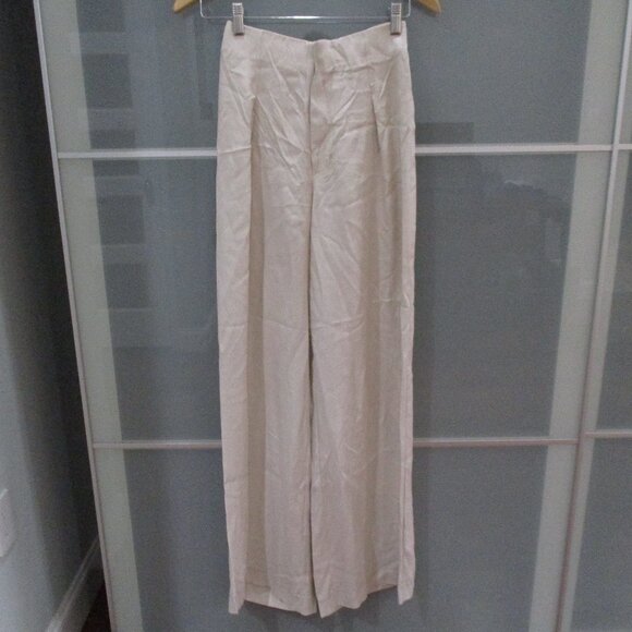 Zara Satin Effect Wide Leg Pants/Trousers - Picture 1 of 3